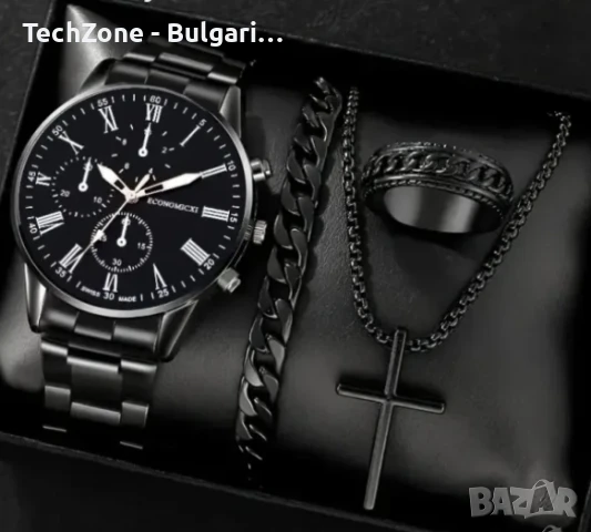 Мъжки комплект 4 части – Черен, снимка 1