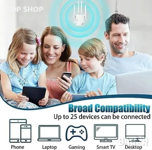 Нов двулентов антисмущаващ WiFi усилвател 1200Mbps 2.4GHz/5GHz, снимка 5 - Друга електроника - 49945156