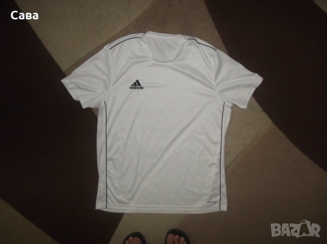 Тениски ADIDAS  мъжки,Л   /сини и бяла/, снимка 10 - Тениски - 46351659