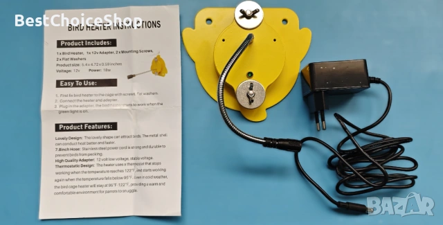 електрически нагревател за птичи клетки, топла среда за папагали и малки птички, снимка 2 - За птици - 54175185