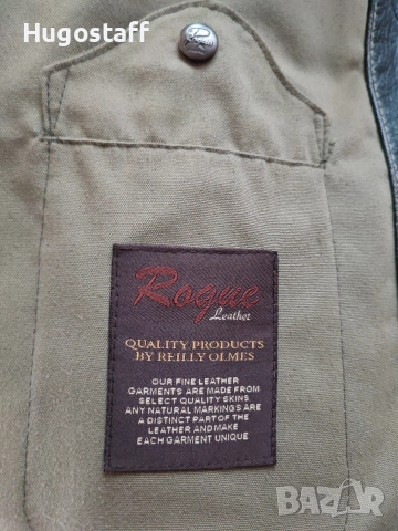 Винтидж Мъжко кожено яке Cafe Racer Rogue Leather  by  Reilly Olmes L/Xl, снимка 8 - Якета - 52686888