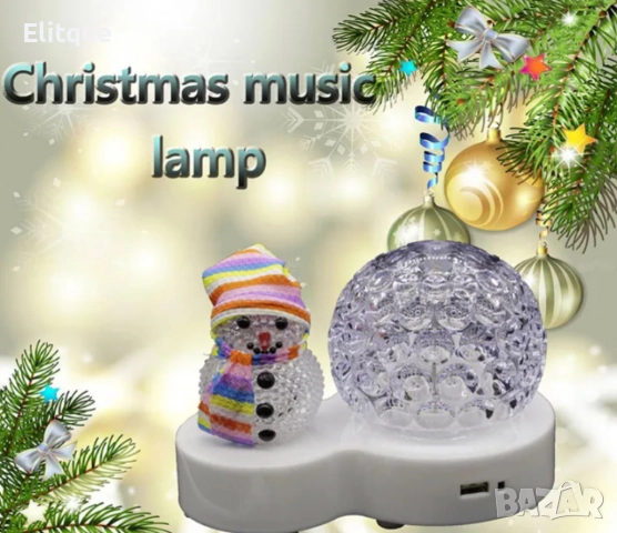 Коледна LED лампа сфера с коледна фигура на Снежен човек и многоцветна светлина, снимка 4 - Други стоки за дома - 52787190