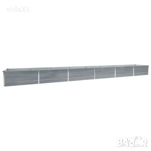 vidaXL Градинска висока леха поцинкована стомана 600x80x45 см сива（SKU:47072）, снимка 1 - Други - 49363548