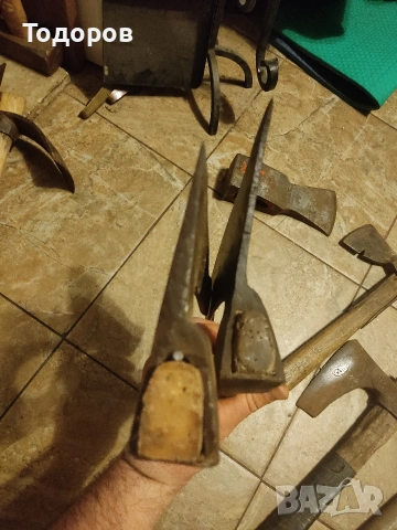 Стара брадва кривица топори, снимка 4 - Антикварни и старинни предмети - 53725675