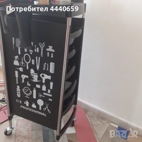 Продавам фризьорска мивка и помощна фризьорска количка, снимка 1