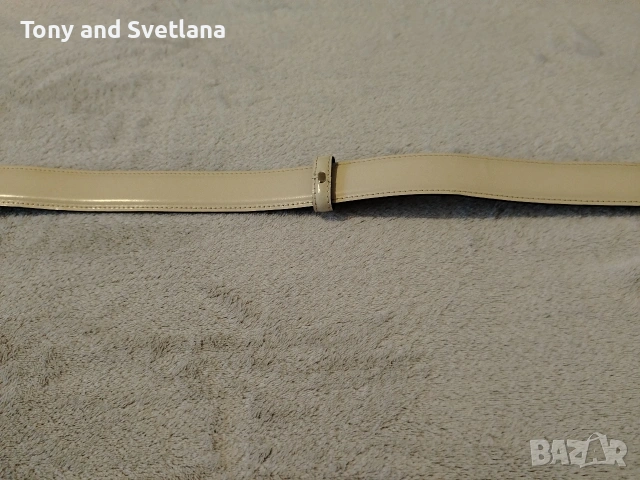 Мъжки кожен колан TEODOR, цвят - светлобежов, снимка 4 - Колани - 53941427