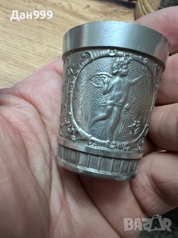 Винтидж комплект от шест калаени чашки, снимка 6 - Антикварни и старинни предмети - 53204660