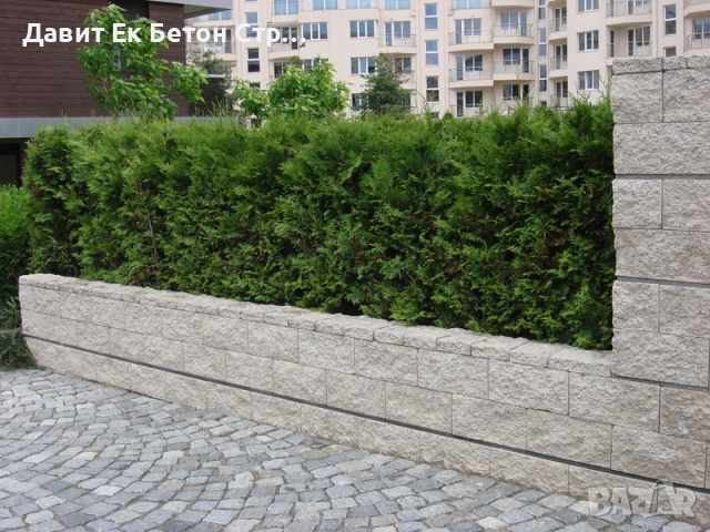 Огради от бетонови блокчета имитиращи дялан камък, снимка 4 - Строителни материали - 53816346