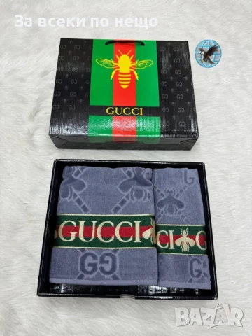 Gucci Луксозни Хавлии - 2бр. в кутия - Налични Различни Цветове Код E695, снимка 6 - Хавлиени кърпи - 51150294