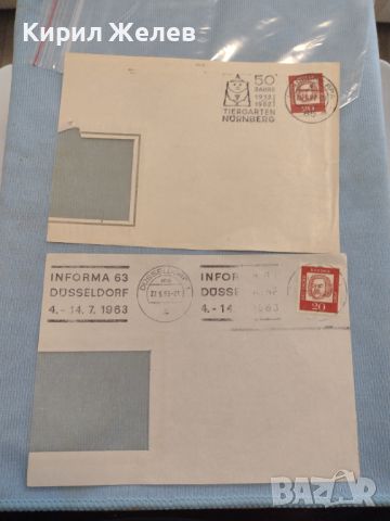 Два стари пощенски пликове с марки и печати Германия за КОЛЕКЦИЯ ДЕКОРАЦИЯ 45852, снимка 1 - Филателия - 46238659