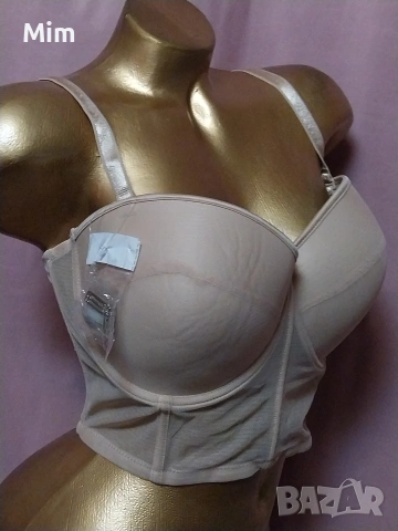 2XL 95 E Елегантен корсет сутиен в черно и телесен цвят , снимка 16 - Корсети, бюстиета, топове - 53422415