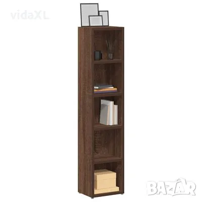 vidaXL CD шкафове, 2 бр, кафяво дъб, 21x16x93,5 см, инженерно дърво(SKU:815320), снимка 2 - Шкафове - 49194790