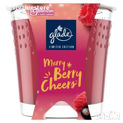 Glade Merry Berry Cheers Aроматна Свещ 129 Гр., снимка 1 - Други - 46530811