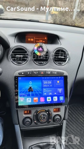 Peugeot 408 - 9" Android 14 Мултимедия Пежо 2012-2020 CarPlay Навигация Андроид, снимка 3 - Аксесоари и консумативи - 51285920