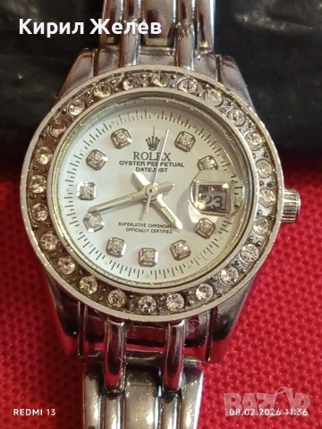 Модерен дамски часовник ROLEX OYSTER PERPETUAL много красив 44359, снимка 5 - Дамски - 53399958