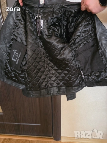 Дамско кожено яке черно, снимка 3 - Якета - 54090315