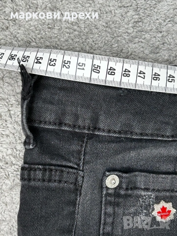 Dsquared2 Black Denim Medium Straight , снимка 14 - Дънки - 53703402