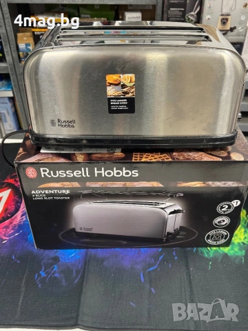 тостер Russell Hobbs Adventure за 4 филийки с дълги слотове.