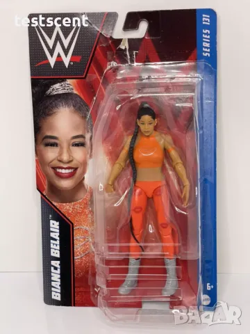 Екшън фигура WWE Bianca Belair Бианка Белеар Mattel Basic Series action figure играчка Red, снимка 6 - Колекции - 49171118