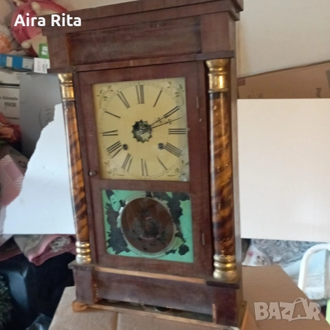 Американски стенен часовник 1851г., снимка 3 - Стенни часовници - 53844466