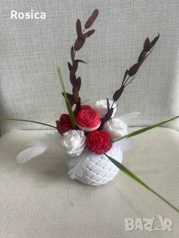 Сапунени цветя, снимка 2 - Ръчно изработени сувенири - 51540288