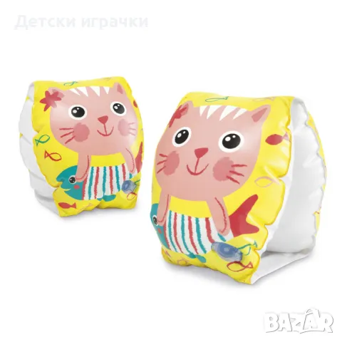 Надуваеми раменки Intex, с котенца, 20 х 15 см