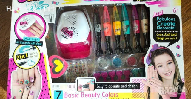 НОВ комплект за маникюр / педикюр с лакове за деца, много аксесоари, плюс подарък, снимка 5 - Други - 52735172