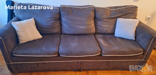 Продавам разтегателен диван с фотьойл и ТВ секция, снимка 7 - Дивани и мека мебел - 46257938