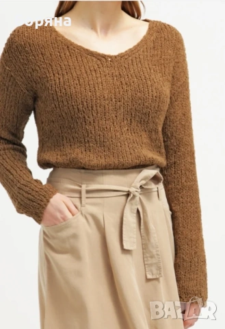 Marc O'Polo кафяв пуловер памук, снимка 9 - Блузи с дълъг ръкав и пуловери - 53274579