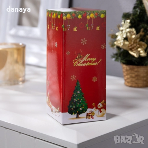 6132 Брокатена светеща коледна елха с преливащи LED светлини, 2 размера, снимка 8 - Декорация за дома - 51876225