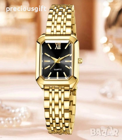 Дамски комплект от 5 части - часовник, колие, гривна, обеци и пръстен, снимка 3 - Дамски - 54139058