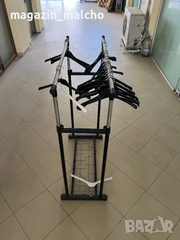 Двойна PVC закачалка за дрехи