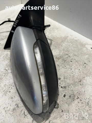 Огледало за крило предно дясно сребърно за Volkswagen Scirocco (2008) , снимка 2 - Части - 54165870