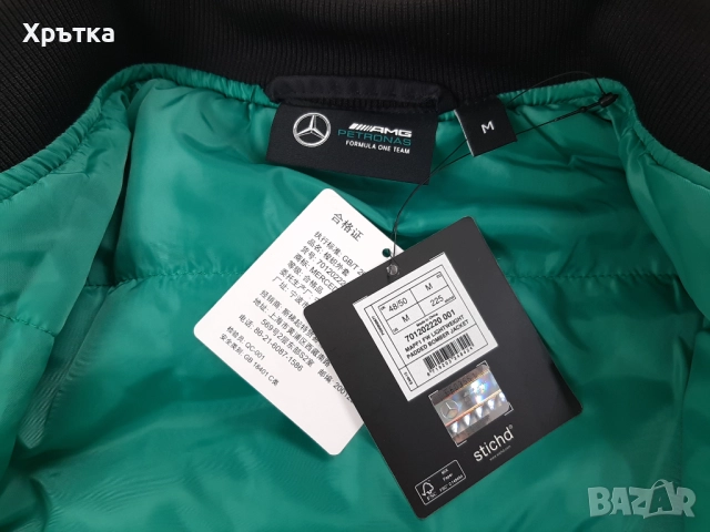 Mercedes AMG F1 Padded Bomber - Оригинално мъжко яке , снимка 11 - Якета - 52940646