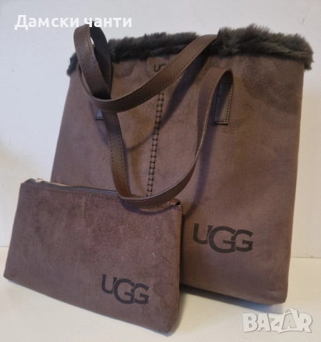 дамска чанта велур, от две части, снимка 6 - Чанти - 48361983