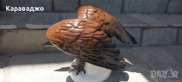 Голям Порцеланов Орел, снимка 5 - Статуетки - 50527604