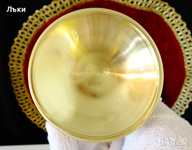 Бронзови чаши за вино 250 мл.,лози,грозде,позлата. , снимка 9 - Антикварни и старинни предмети - 52228396