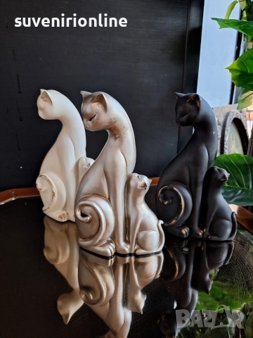 Декоративна статуетка котки , снимка 3 - Статуетки - 36220650