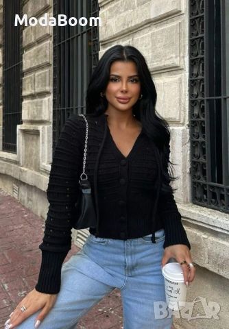 🖤Черна дамска блуза универсален размер🖤, снимка 1 - Блузи с дълъг ръкав и пуловери - 45586730