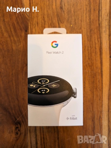 Google Pixel Watch 2, чисто нов смарт часовник, сребърен, Wi-Fi, Fitbit, каишка "порцелан"