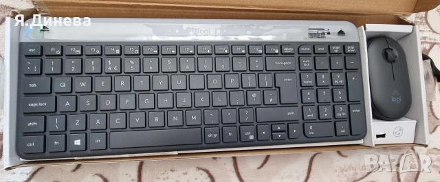 Безжична клавиатура с мишка Logitech , снимка 2 - Клавиатури и мишки - 54168719