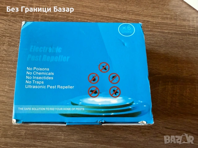 Нов комплект 6 броя Ултразвуков уред против вредители за UK контакт – мишки и хлебарки, снимка 7 - Други стоки за дома - 53648674