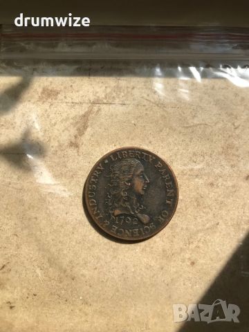 One Cent USA 1792, снимка 2 - Нумизматика и бонистика - 46526000