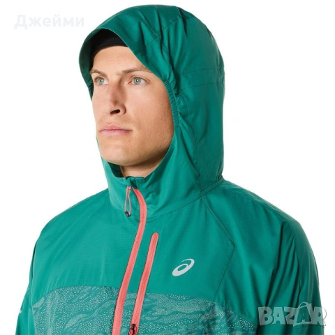 Мъжко яке ASICS FUJITRAIL PACKABLE WINDBREAKER, снимка 9 - Спортни дрехи, екипи - 54099104