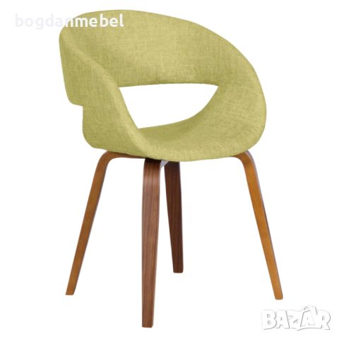 Трапезен стол Sonata 9975 - орех - зелен