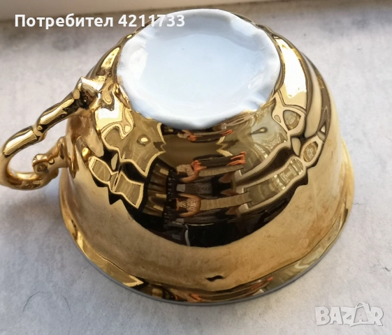 3 прекрасни чаши за кафе, чай с позлата НОВО, снимка 3 - Чаши - 52813360
