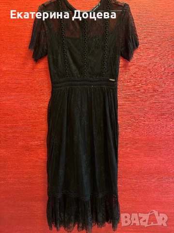 Черна рокля дантела