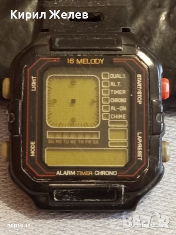 Ретро електронен часовник 16 мелодии рядък за КОЛЕКЦИЯ ДЕКОРАЦИЯ 51434