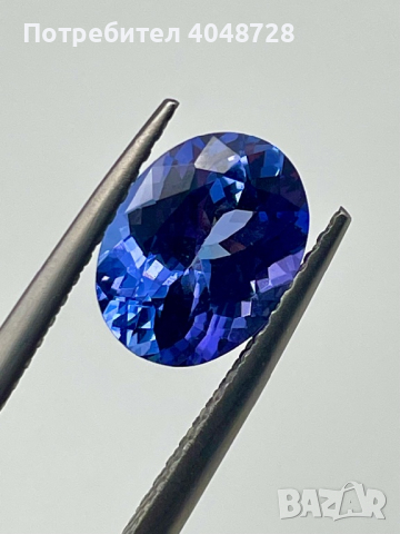 Инвестиционен естествен Танзанит 4.51ct. GIA Сертификат, снимка 4 - Други - 45025183