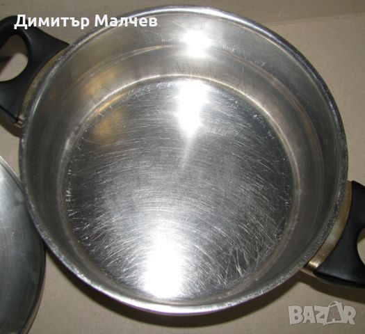 Тенджера 21,5 см неръждаема Happy Baron с 2 дръжки, запазена, снимка 5 - Съдове за готвене - 46021710